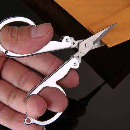 WunderVoX ® KGF-24-Stainless Steel Mini Folding Pocket Scissors Student Scissor Scissors