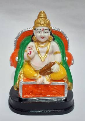 99 Home Decor Kuber Murti Dhan Kuber Statue Kuber ji Murti For Home Temple Poojan Use , office Temple gift Decorative Showpiece – 14 cm (Polyresin, Multicolor) Decorative Showpiece  -  14 cm