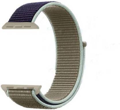 Big Wings Soft Lightweight Breathable Nylon Loop Sport Strap Band for Aple Watch Series 1 / 2 / 3 / 4 / 5 (Khaki, 42/44 mm, Nylon) Smart Watch Strap
