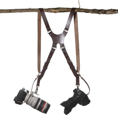 Xaperture Hover Dual Leather Camera Straps/Harnesses for SLR/DSLR and mirrorless Cameras (Light Brown) Strap