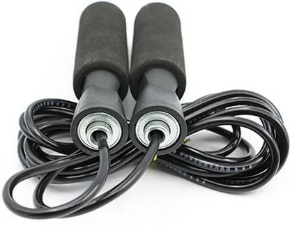 Gawin Black Foam Padded Ball Bearing Skipping Rope