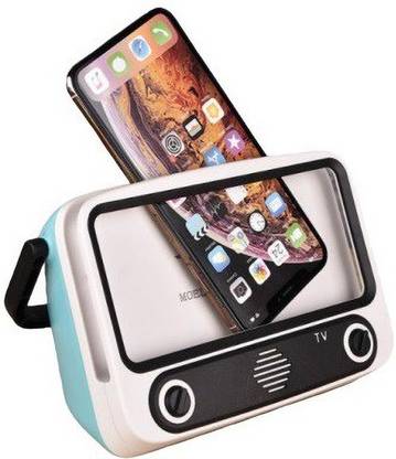 OUD portable Mini Wireless Bluetooth Smartphone Stand Mount Speaker Retro Mobile Phone Movies TV Holder Music Player Portable Wireless Sound Box 10 W Bluetooth Speaker