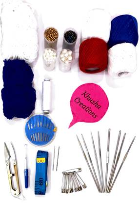 KHUSHA CREATIONS Crochet Kit For Beginners as well as Professionals / Crochet Hook Tools / Crochet Jewellery Making Kit / Hobby Craft
