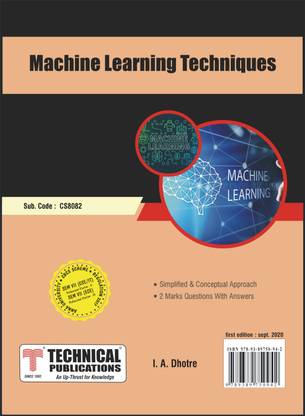 Machine Learning Techniques for BE Anna University R17 (VII-ECE/CSE/IT - CS8082)
