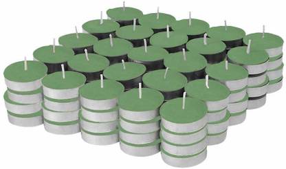 Flipkart SmartBuy Unscented Green Tealight Set Of 50 Candles (3-4Hrs Burn Time) Candle