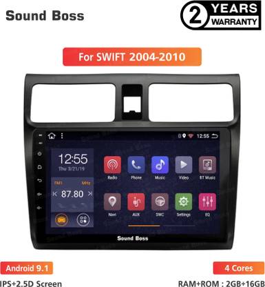 Sound Boss Androidify 3rd Generation 9" Inch Android 9.1(2GB/16GB) For Maruti Suzuki Swift 2004-2010 Android Car Stereo