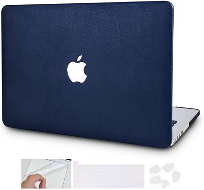 MOCA Front & Back Case for (PU Leather Surface) M1 MacBook Air 13 inch M1 A2337 A2179 A1932 MacBook Air Shell Case Cover