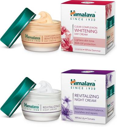 HIMALAYA Clear Complexion Whitening Day Cream 50g & Revitalizing Night Cream 50g (Combo pack)