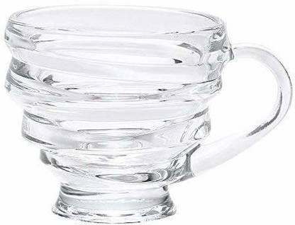 HARSHA ENTERPRIS Pack of 6 Glass Glass Spiral Honey Tea/Coffee Cups,210 Ml, Transparent, 6 Piece