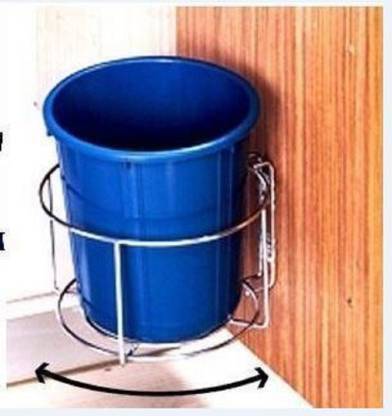 Freekers Stainless steel Bin holder | Dustbin holder Kitchen, Office Use Steel Dustbin