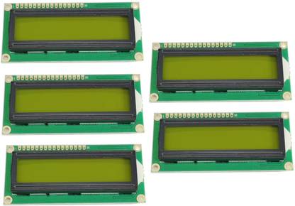 Scriptronics 16x2 (1602) Character lue Backlight LCD Display compatible with Arduino PACK 5 Electronic Components Electronic Hobby Kit