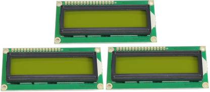Grahikum 1602 16x2 LCD Display Module Based on HD44780 Controller Character Black on Green with Backlight for Arduino(Pack of 3) Display Lights Electronic Hobby Kit