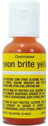 Chef Master Neon Gel (Neon Brite Yellow), .70 Oz 20g Yellow