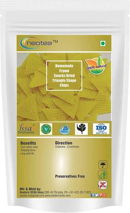 neotea Homemade Fryum Snacks Dried Triangle Shape Chips Fryums