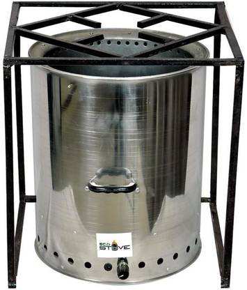Aqurite Enterprises Eco Stove XXXL Eco Chula XXXL Biomass Stove Stainless Steel Manual Gas Stove