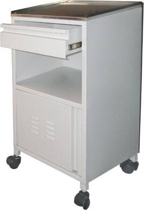 pmps MULTIPURPOSE HOSPITAL BEDSIDE FOOD TROLLEY / LOCKER WITH DRAWER Hospital Food Stool