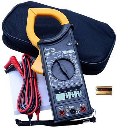 Tulsway High Quality DT-266 Digital Clamp Meter Digital Multimeter (Black 2000 Counts) Digital Multimeter