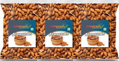 Annprash PREMIUM QUALITY ALMONDS/ BADAM 1.5KG (500GMx3) Almonds