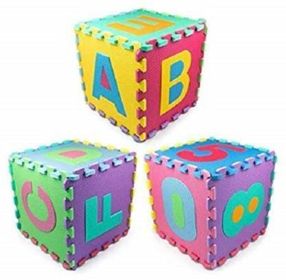 DsentSports Mini Puzzle Foam Mat, Interlocking Learning Alphabet and Number Mat (Multicolor) 3.723 Ratings & 5 Reviews