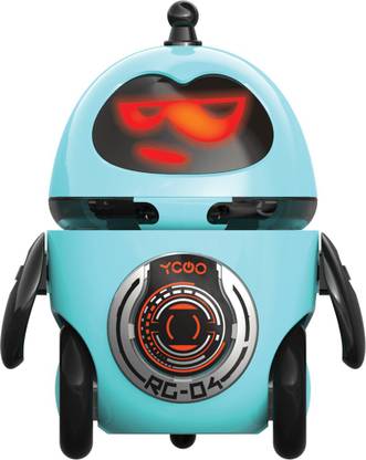 Silverlit YCOO Follow Me Droid Auto following robot with gesture control; Obstacle Detection Robot; Gesture Control Robot; Color: Aqua, light Blue (Bl)