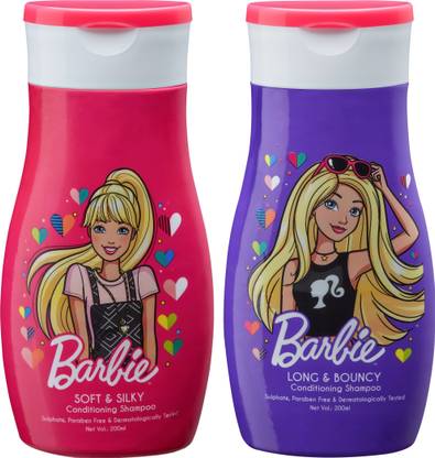 BARBIE Shampoo Soft & Silky 200ml with Long & Bouncy 200ml (Pack of 2)