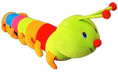 JPRS Colorful Caterpillar Soft Toy for Car Decoration and Kids - 60 cm  - 60 cm