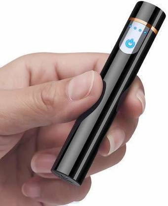 Viraan Pen shape and round type lighter USB Rechargeable Mini Double Arc Plasma Windproof Cigarette Lighter
