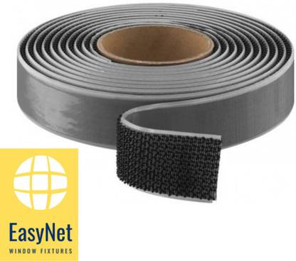 Easynet 12meters Self Adhesive Hook and Loop Velcro tape 40feet (12m) Stick-on Velcro