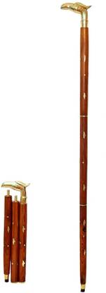 VDIX Rare Eagle Head Wooden Cane Walking Stick for Men and Women - Canes and Walking Sticks with Metal Silver Handle Walking Stick