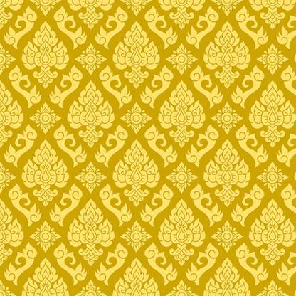 ALL DECORATIVE DESIGN Vinyl Decorative Yellow Wallpaper
