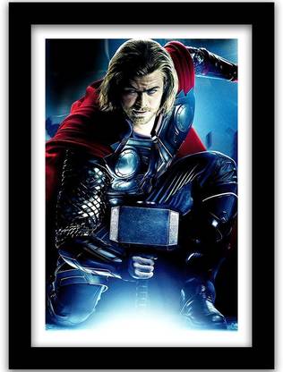 Thor Movie Poster with Frame - Thor Framed Poster for Wall - Avangers Movie Poster Paper Print