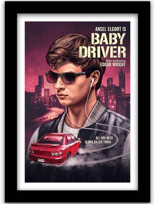 Baby Driver Movie Framed Poster - Baby Driver Frame for Wall Paper Print