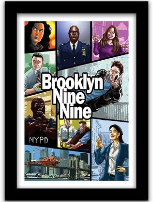 Brooklyn Nine Nine TV Series Wall Posters with Frame - Brooklyn 99 Framed Posters Paper Print
