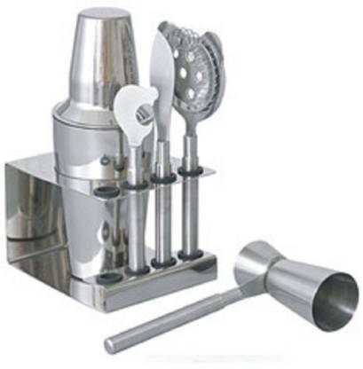 Shriya Trading Travelling Bar Set With One Bottle One Shaker And One Tong Bar Set