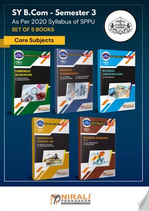 {Set of 5 Core Subject Books} SY B.Com - Semester 3 - As per SPPU's 2020 CBCS Pattern [Business Economics (Macro) - Girija Shankar , Corporate Accounting 1 , Business Communication 1 , Business Management 1 , Elements of Company Law] [N5416,17,19,20,21]