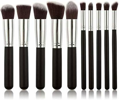 ASR Black & Sliver Makeup Brush set of 10