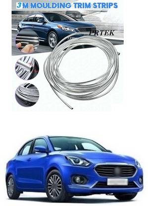 PROEDITION Chrome Sticky Car Door Edge Scratch Guard Trim Cover U Shape (3 METER) a282 Matte, Glossy, Chrome Maruti Swift Dzire Front Garnish