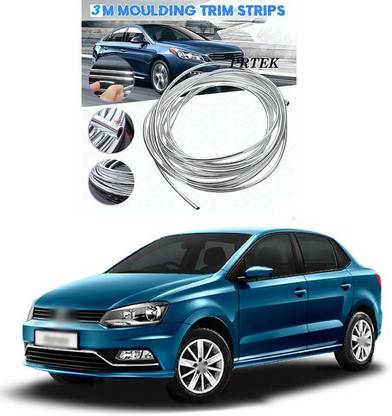PROEDITION Chrome Sticky Car Door Edge Scratch Guard Trim Cover U Shape (3 METER) a1 Matte, Glossy, Chrome Volkswagen Polo Front Garnish