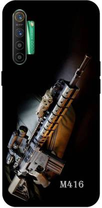 SSMORYA Back Cover for Realme XT, M416 Gun PUBG Multicolour Printed