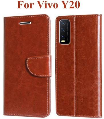 Wristlet Flip Cover for Vivo Y20, Vivo Y20i, Vivo Y20A, Vivo Y20G, Vivo Y20T, Vivo Y12s, Vivo Y12G