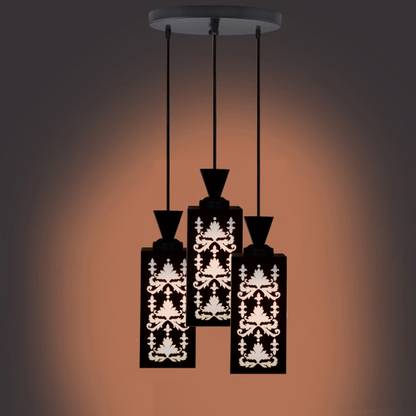 DecorVista 3 Light Creative Wooden Pendant Lamp for Room,Foyer,Hallway Ceiling Lamp Pendants Ceiling Lamp