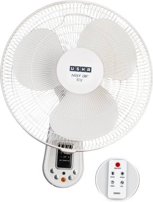 USHA Mist Air ICY with Remote 400 mm 3 Blade Wall Fan