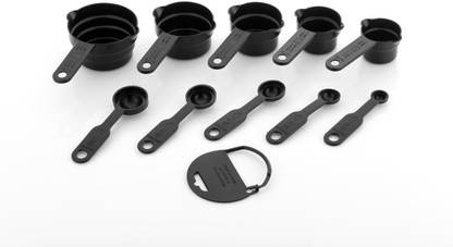 ATMAN Measuring Cups and Spoons Set , Backing Tool Set - A Must Kitchen Product (10 Pieces Set) Black (1) Measuring Cup Set