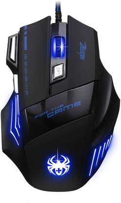 zelotes 7200 DPI 7 Buttons Professional LED Optical USB Wired Gaming Mouse  Wired Ambidextrous Optical  Gaming Mouse