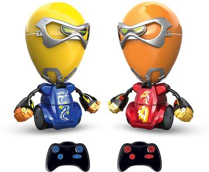 Silverlit YCOO Robo Kombat Balloon Puncher- Style A (Blue & Red); Robo Combat Game; Pack of 2 (Twin Pack); Mixed Color (Blue and Red)
