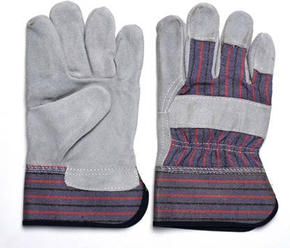 SS & WW SPLIT LEATHER RIGGER SAFETY HAND GLOVES PACK OF 1 PAIR Latex  Safety Gloves