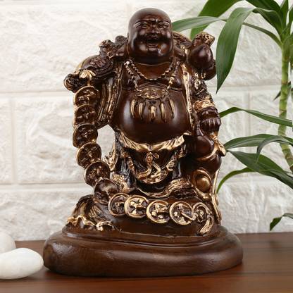 gw creatioins Laughing Buddha Decorative Showpiece  -  20 cm