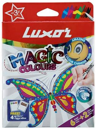 LUXOR Luxor magic pens Thick nib with 2 magic colour Nib Sketch Pens