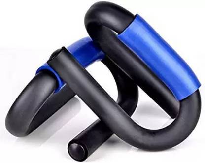 Wild Bull PUSH UP BAR SOFT GRIP HANDLE FOR HOME AND GYM Push-up Bar (Black, Blue) Push-up Bar