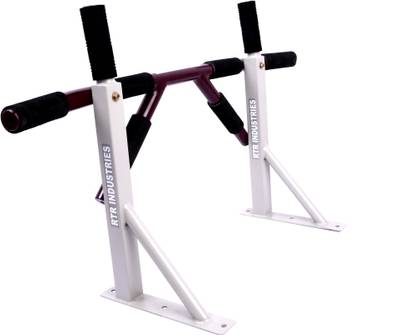 RTR HOME GYM Heavy Design, Wall Mount Pullup Bar, Siemens Grey And Maroon (Grips - 10 Nos) Pull-up Bar